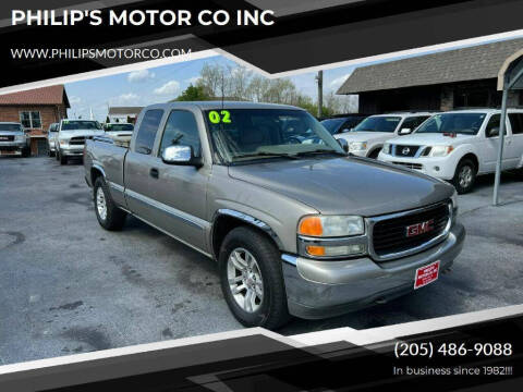 2002 GMC Sierra 1500 for sale at PHILIP'S MOTOR CO INC in Haleyville AL