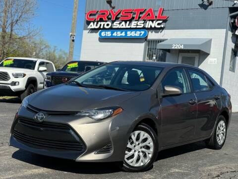 2019 Toyota Corolla for sale at Crystal Auto Sales Inc in Nashville TN
