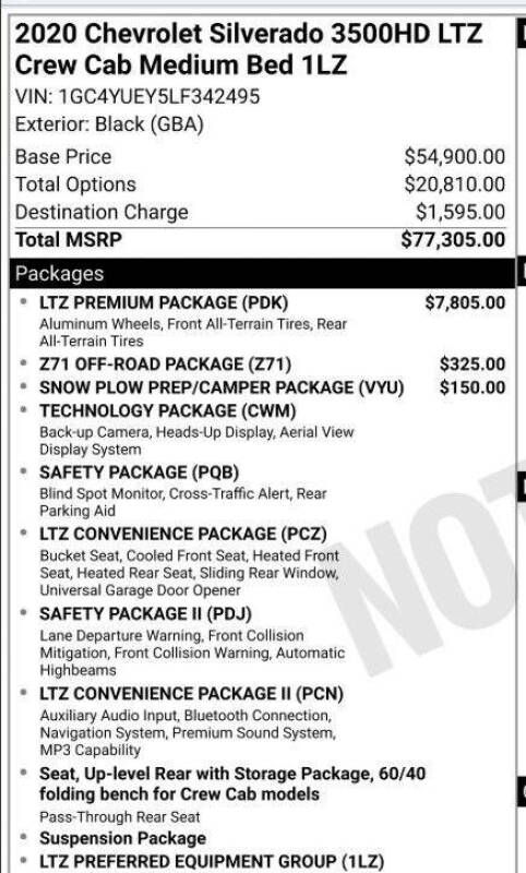 2020 Chevrolet Silverado 3500HD