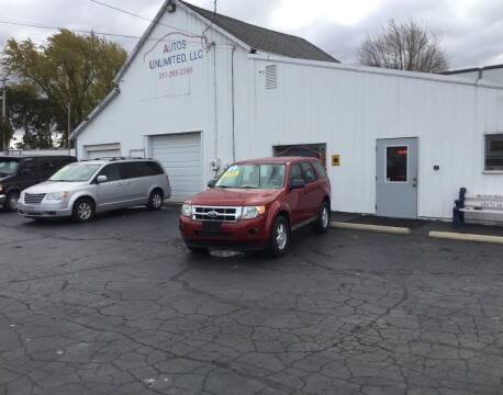 2009 Ford Escape for sale at Autos Unlimited, LLC in Adrian MI