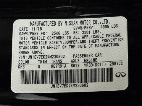 2019 Infiniti Q60 3.0T Pure