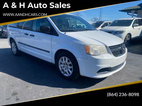2014 RAM C/V for sale at A & H Auto Sales in Greenville SC