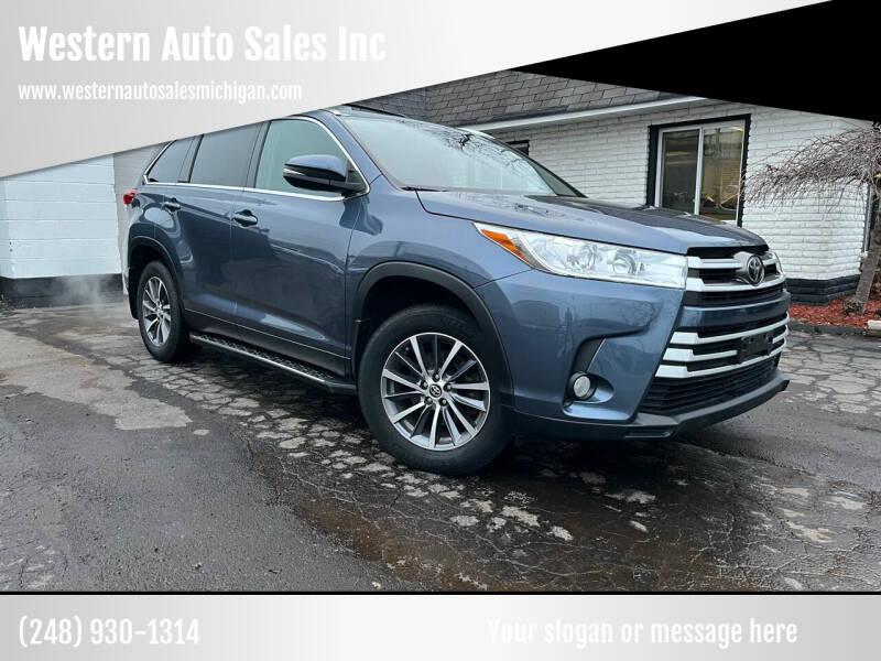 2019 Toyota Highlander for sale at Western Auto Sales Inc in Farmington Hills MI