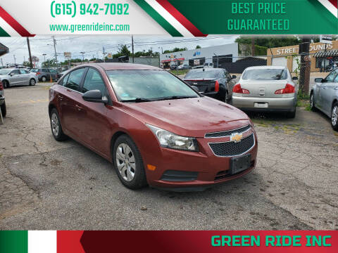 2012 Chevrolet Cruze for sale at Green Ride Inc in Nashville TN