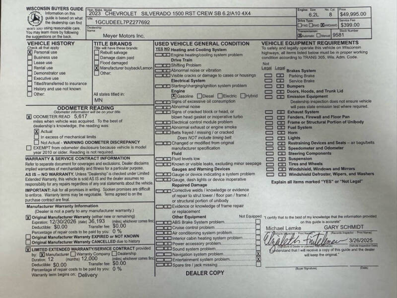 2023 Chevrolet Silverado 1500