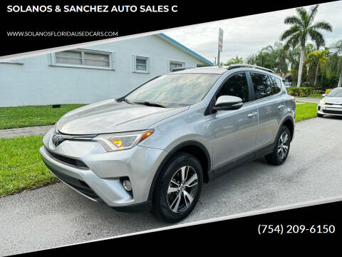 2018 Toyota RAV4 for sale at SOLANOS & SANCHEZ AUTO SALES C in Hollywood FL