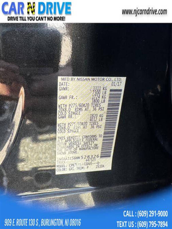 2017 Nissan Titan Platinum Reserve