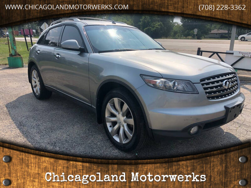 2005 Infiniti FX35 for sale at Chicagoland Motorwerks INC in Joliet IL