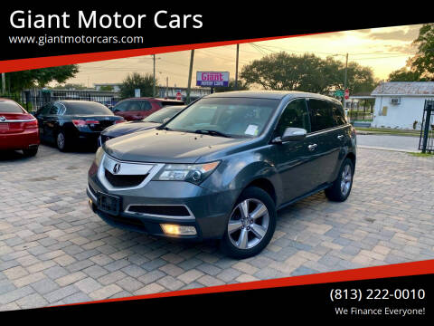 2012 Acura MDX for sale at Giant Motor Cars in Tampa FL