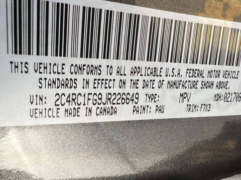 2018 Chrysler Pacifica Touring Plus