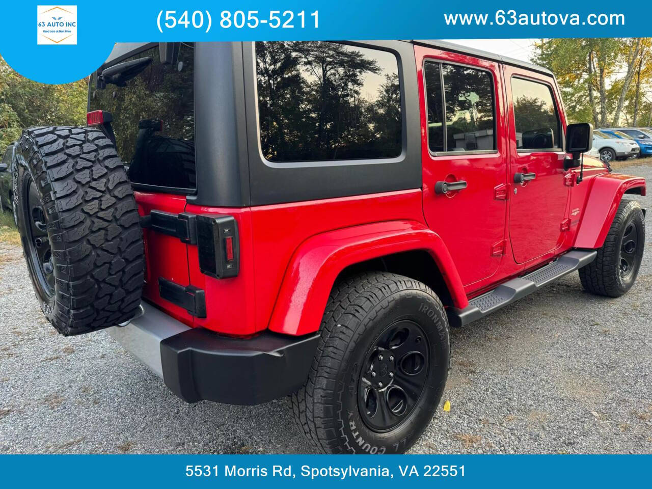 2015 Jeep Wrangler Unlimited for sale at 63 Auto Inc in Spotsylvania, VA