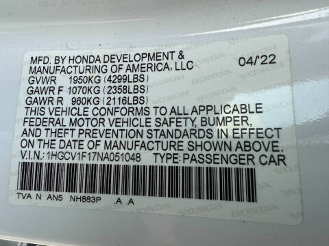 2022 Honda Accord LX