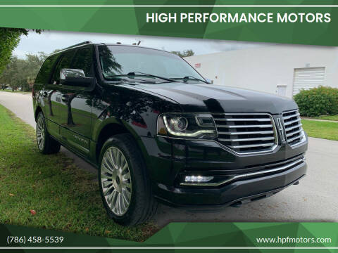 2015 Lincoln Navigator for sale at HIGH PERFORMANCE MOTORS in Hollywood FL