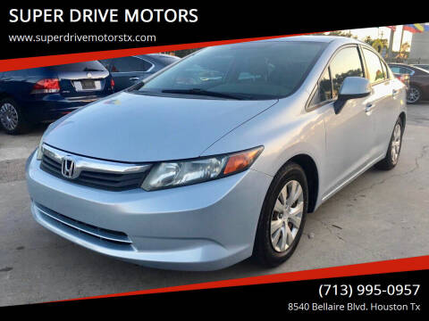 2012 Honda Civic for sale at SUPER DRIVE MOTORS in Houston TX