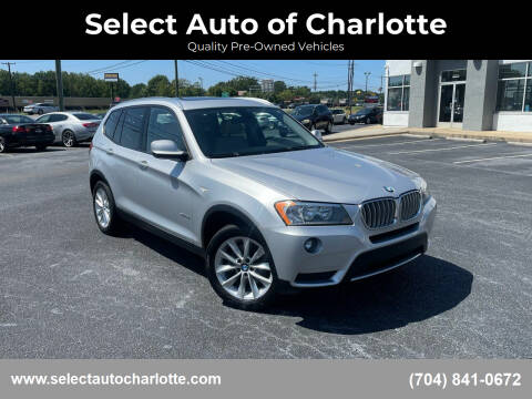 2013 BMW X3 for sale at Select Auto of Charlotte in Matthews NC