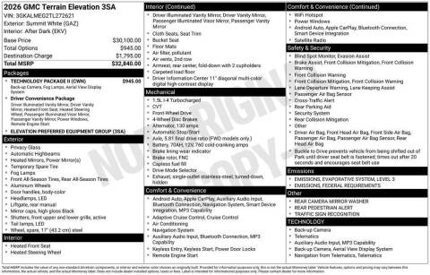2026 GMC Terrain Elevation