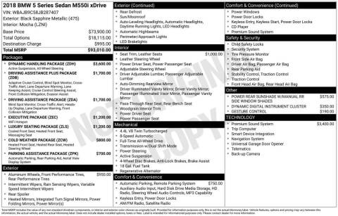 2018 BMW 5 Series M550i xDrive