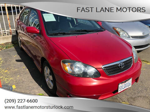 2007 Toyota Corolla for sale at Fast Lane Motors in Turlock CA