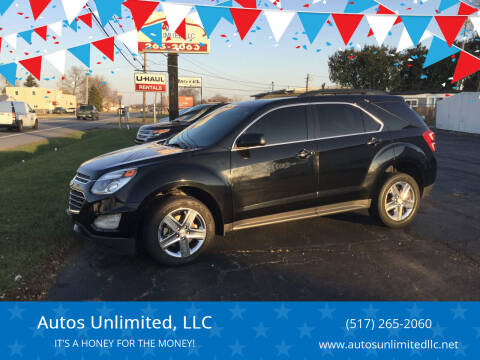 2016 Chevrolet Equinox for sale at Autos Unlimited, LLC in Adrian MI