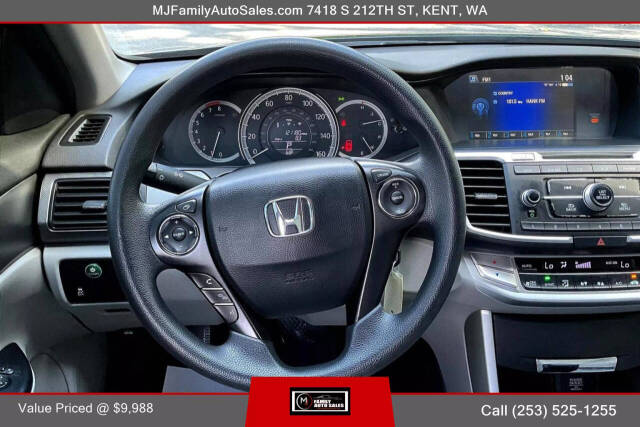 2015 Honda Accord for sale at MJ FAMILY AUTO SALES in Kent, WA