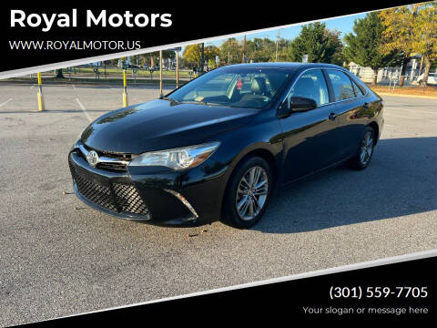 2016 Toyota Camry for sale at Royal Motors in Hyattsville MD
