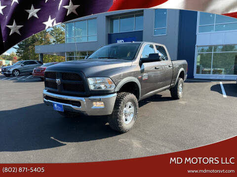 2016 RAM 2500 for sale at MD Motors LLC in Williston VT