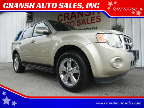 2011 Ford Escape for sale at CRANSH AUTO SALES, INC in Arlington TX