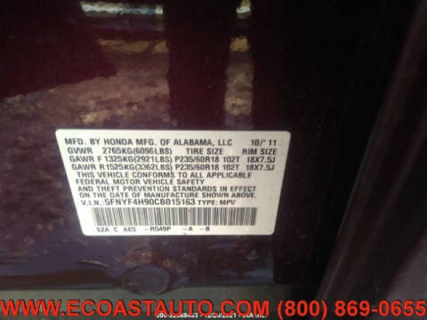 2012 Honda Pilot Touring