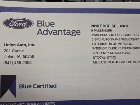2018 Ford Edge SEL