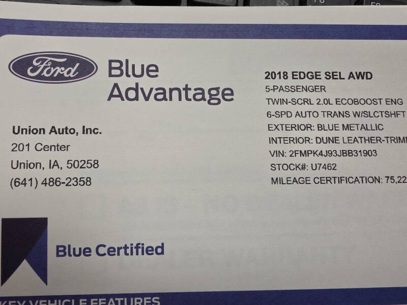 2018 Ford Edge SEL