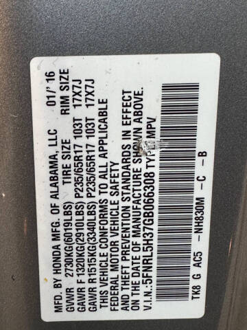 2016 Honda Odyssey SE