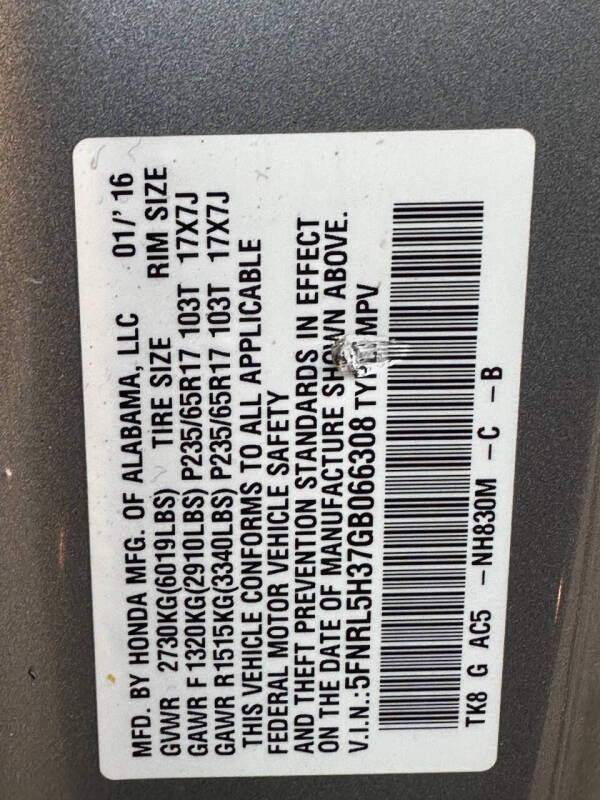 2016 Honda Odyssey SE