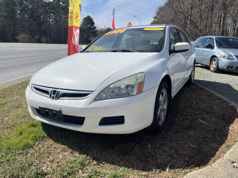 2007 Honda Accord for sale at Triple B Auto Sales in Siler City NC