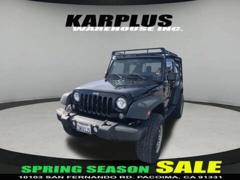 2015 Jeep Wrangler for sale at Karplus Warehouse in Pacoima CA