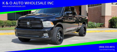 2012 RAM 1500 for sale at K & O AUTO WHOLESALE INC in Jacksonville FL