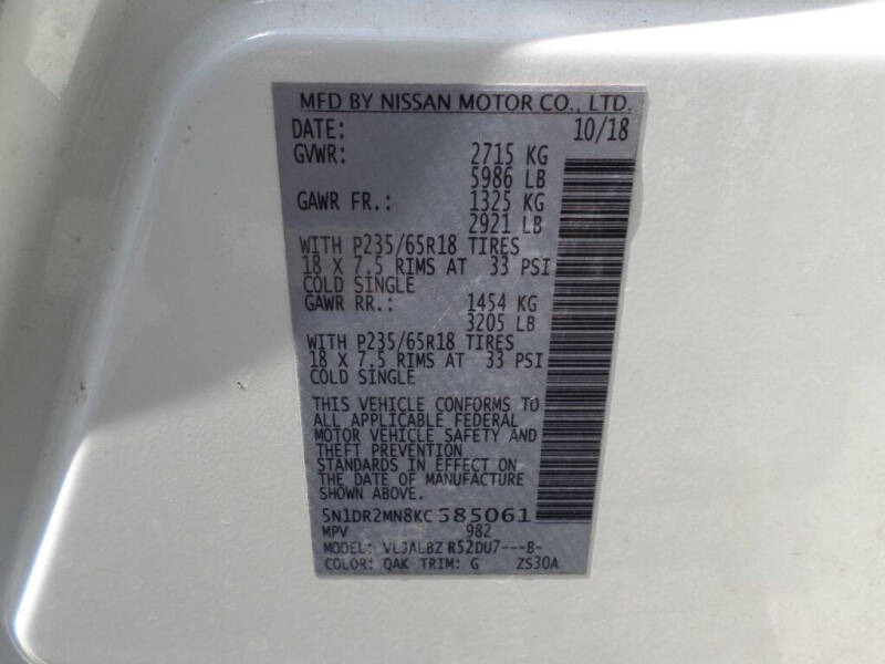 2019 Nissan Pathfinder S