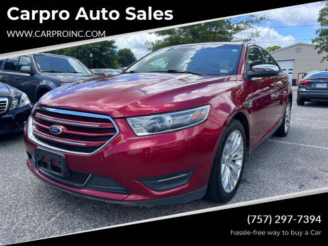 2015 Ford Taurus for sale at Carpro Auto Sales in Chesapeake VA