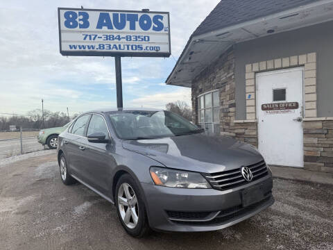2013 Volkswagen Passat for sale at 83 Autos LLC in York PA