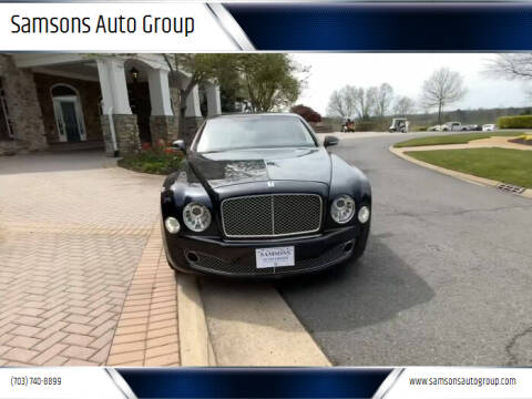 2011 Bentley Mulsanne for sale at Samsons Auto Group in Strasburg VA