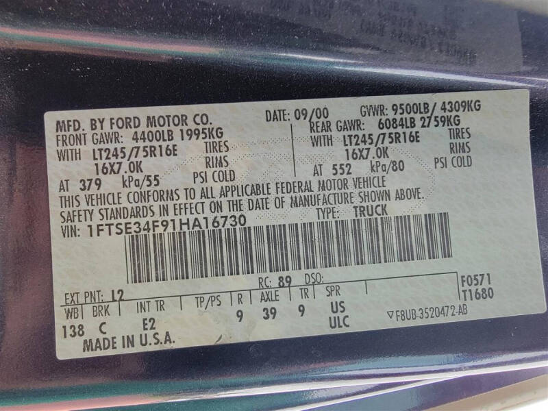 2001 Ford E-Series E-350 SD