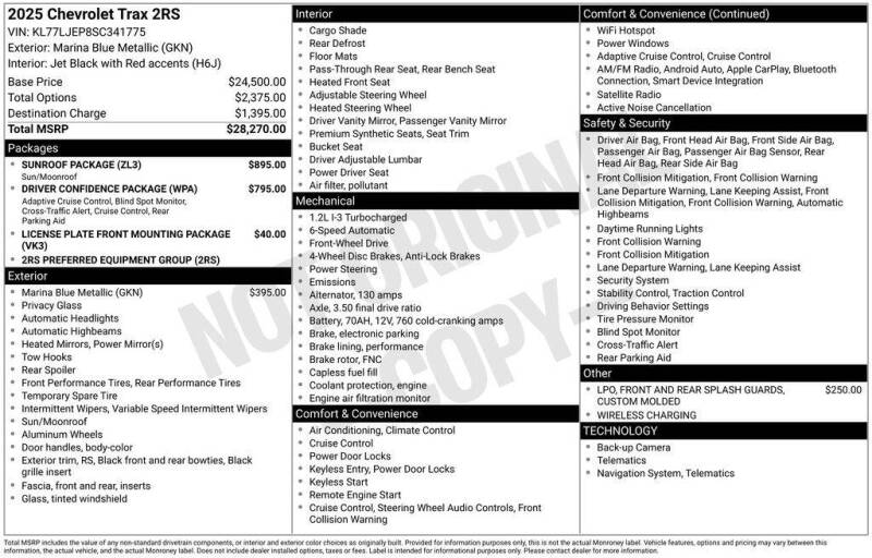 2025 Chevrolet Trax RS
