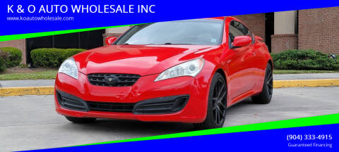2010 Hyundai Genesis Coupe for sale at K & O AUTO WHOLESALE INC in Jacksonville FL