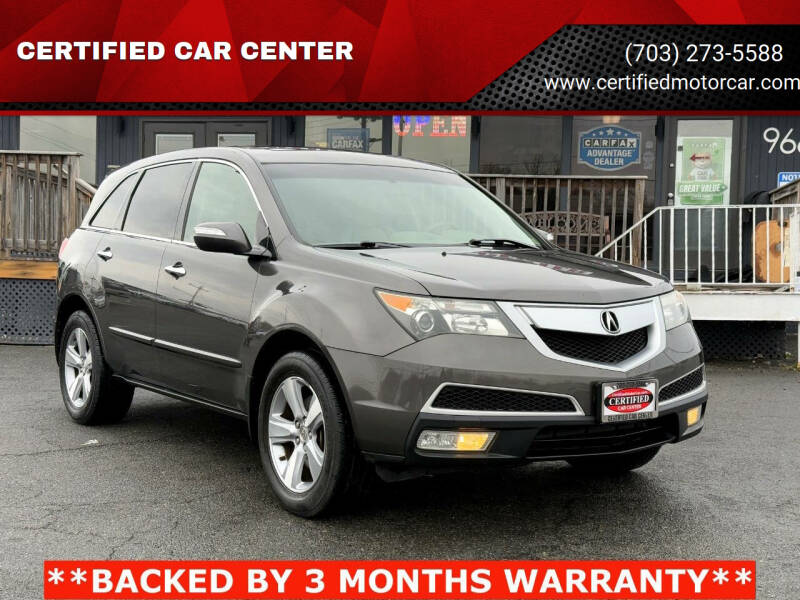 2011 Acura MDX for sale at CERTIFIED CAR CENTER in Fairfax VA