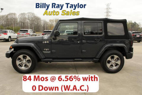2017 Jeep Wrangler Unlimited for sale at Billy Ray Taylor Auto Sales in Cullman AL
