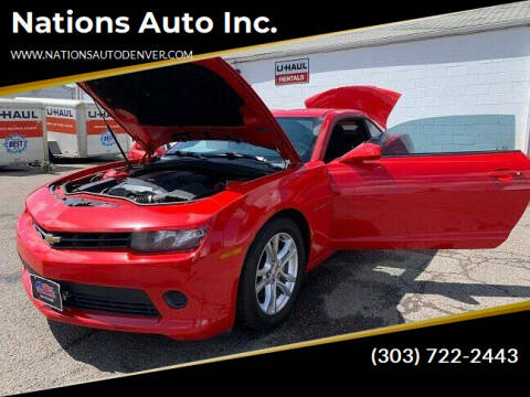 2015 Chevrolet Camaro for sale at Nations Auto Inc. in Denver CO