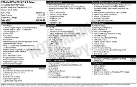 2026 Mazda CX-5 2.5 S Select