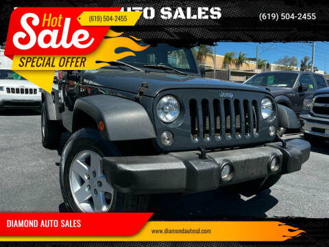 2017 Jeep Wrangler Unlimited for sale at DIAMOND AUTO SALES in El Cajon CA