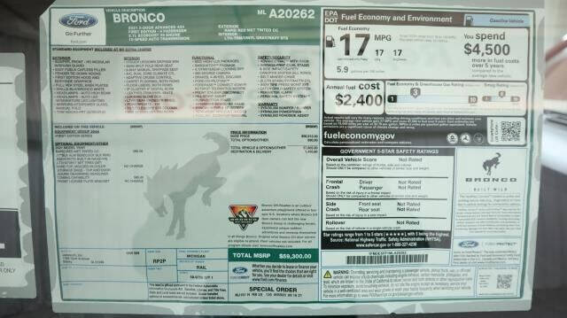 2021 Ford Bronco First Edition Advanced