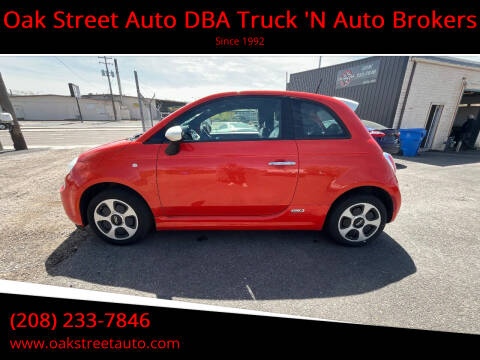 2014 FIAT 500e for sale at Oak Street Auto DBA Truck 'N Auto Brokers in Pocatello ID