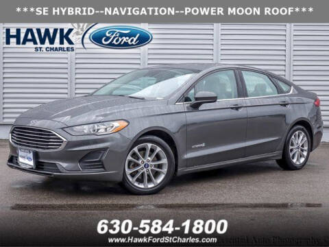2019 Ford Fusion Hybrid for sale at Hawk Ford of St. Charles in Saint Charles IL